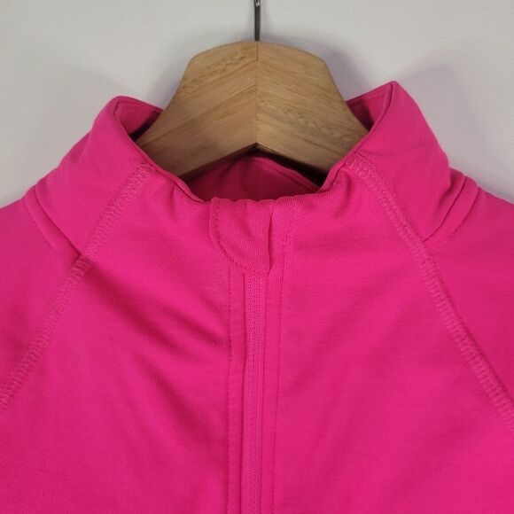 Athletic Long Sleeve Vibrant Pink Sweater - Picture 2 of 10